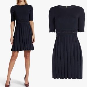 dorlean scallop trim skater dress